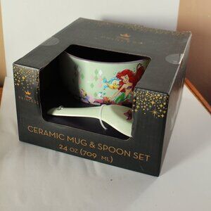 Disney Ariel Soup Mug & Spoon Set 24OZ Jumbo
